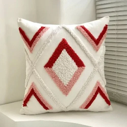 Embroidered Cotton Decorative Pillow Cover  