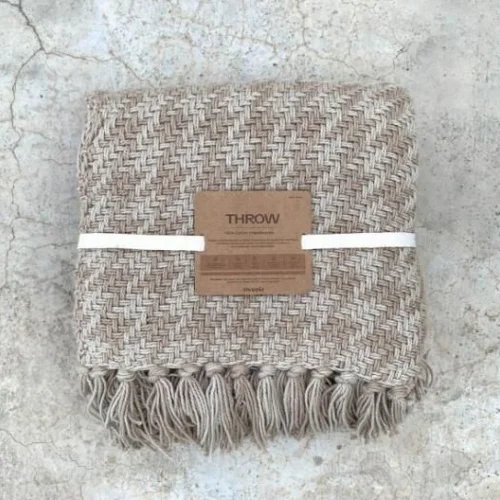 Handwoven Cotton Throw Blanket  