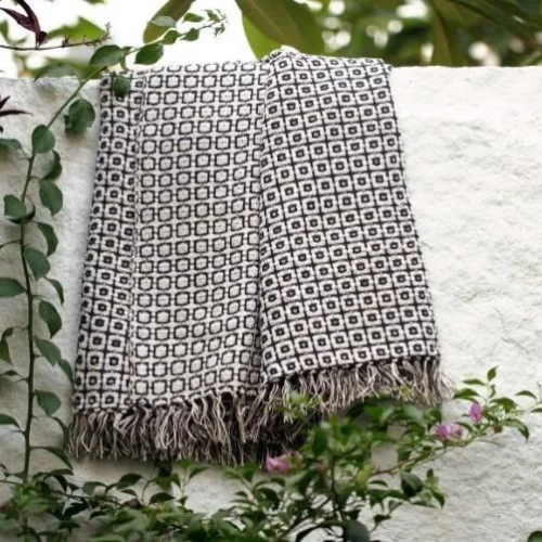 Woven Cotton Throw Blanket  