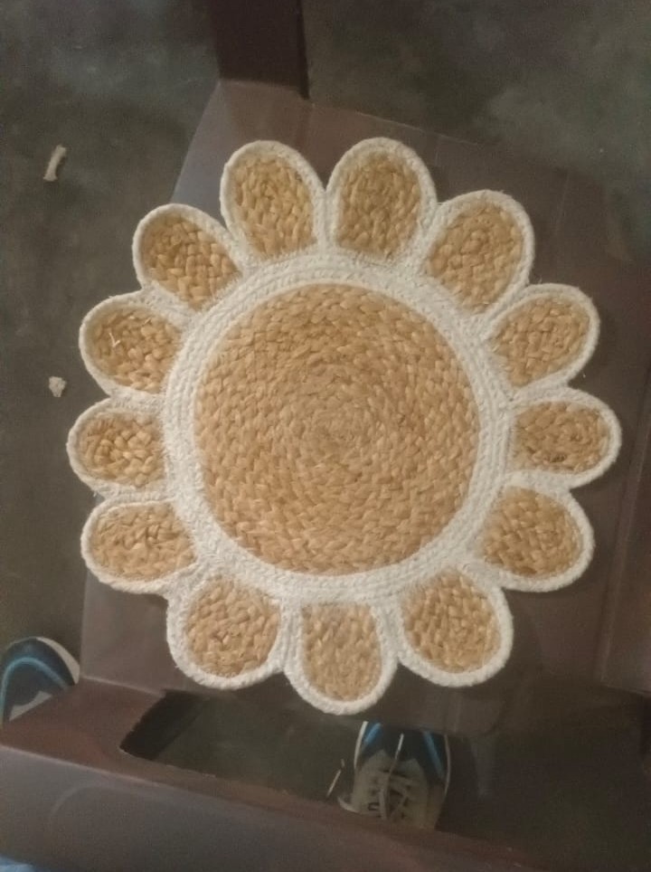 Flower Jute Rug